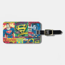 Présentation horizontale sur microfilm de Superman Étiquette Pour Bagage