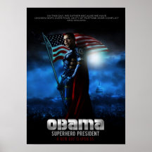 Président de superhéros d'AFFICHE d'OBAMA