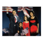 Président désigné Obama et carte postale de famill