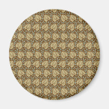 Pretty Autumn Leafs with Scroll Pattern Magnets