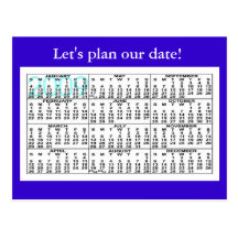 Prévoyons notre carte postale de calendrier de dat
