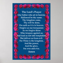 Prière de s de seigneur " dans une vue de cactus d poster