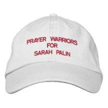 PRIÈRE WARRIORSFORSARAH PALIN CHAPEAU BRODÉ