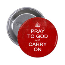 Priez à Dieu et continuez, gardez la parodie calme Badge Avec Épingle