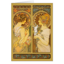 Primevère et cannette carte de vœux