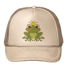 Prince de grenouille de conte de fées avec la cour casquette