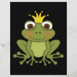 Prince de grenouille de conte de fées avec la cour prospectus en couleur