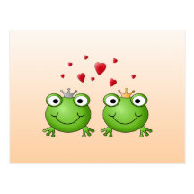 Prince de grenouille et princesse de grenouille, a carte postale