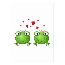 Prince de grenouille et princesse de grenouille, a cartes de visite professionnelles