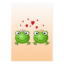 Prince de grenouille et princesse de grenouille, a cartes de visite personnelles