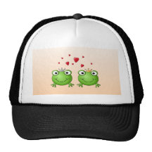 Prince de grenouille et princesse de grenouille, a casquettes