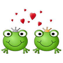 Prince de grenouille et princesse de grenouille, a photo sculptures