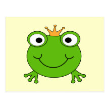 Prince de grenouille. Grenouille de sourire avec u Carte Postale