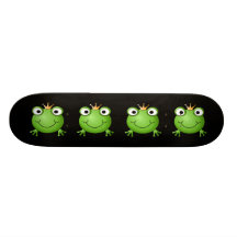Prince de grenouille. Grenouille de sourire avec u Skateboards Cutomisables