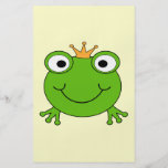 Prince de grenouille. Grenouille de sourire avec u Prospectus