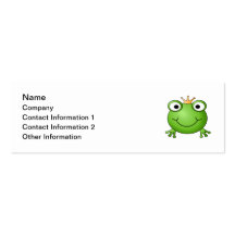 Prince de grenouille. Grenouille heureuse Modèles De Cartes De Visite