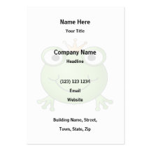 Prince de grenouille. Grenouille heureuse Cartes De Visite Professionnelles