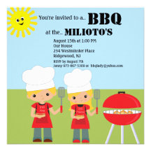 Prince & Princess Chefs Barbecue Invitation