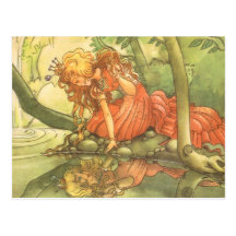Prince vintage de grenouille ; Princesse et sa réf Carte Postale