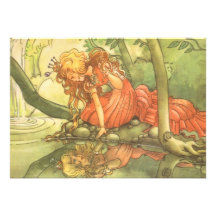 Prince vintage de grenouille ; Princesse et sa réf Cartons D'invitation