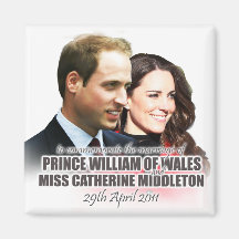 Prince William et aimant royal de mariage de Kate