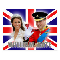 Prince William et carte postale de Catherine cartes postales