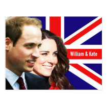 Prince William et carte postale de Kate cartes postales