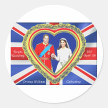 Prince William et mariage royal de Catherine Adhésifs Ronds