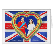 Prince William et mariage royal de Catherine Carte De Vœux
