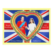 Prince William et mariage royal de Catherine Cartes Postales