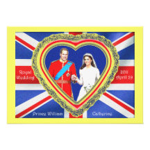 Prince William et mariage royal de Catherine Faire-part Personnalisables