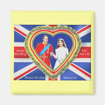 Prince William et mariage royal de Catherine Aimants Pour Réfrigérateur