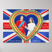 Prince William et mariage royal de Catherine Affiche
