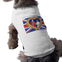 Prince William et mariage royal de Catherine Tee-shirts Pour Chien