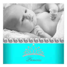 Princesse Baby Birth Announcements de diadème de d Invitations Personnalisées