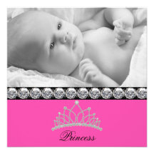 Princesse Baby Birth Announcements de roses indien Faire-part