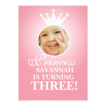 Princesse Birthday Cartons D'invitation