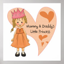 Princesse blonde de maman et de papa poster