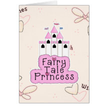 Princesse Castle Design de conte de fées Cartes De Vœux