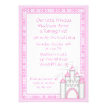 Princesse Castle Party Invitation