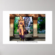 Princesse Contemplating de guerrier Posters