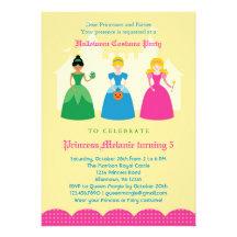 Princesse Costume Party Invitation de Halloween