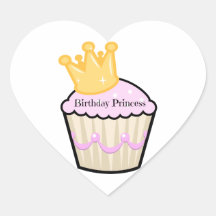 Princesse Cupcake d'anniversaire Autocollant