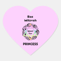 Princesse de Bas Mitzvah Autocollants