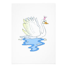 Princesse de cygne invitations