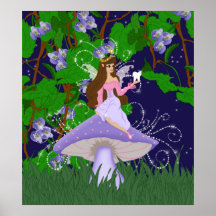 Princesse de fée de dent sur l'affiche pourpre de 
