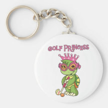 Princesse de golf de tortue porte-clef