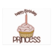 Princesse de joyeux anniversaire cartes postales