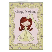 Princesse de la carte d'anniversaire d'île