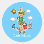 Princesse de plage autocollants